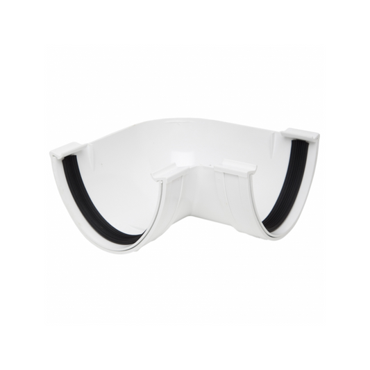 Polypipe Polyflow Deep Capacity Gutter (White) 90° 117mm - RD503W