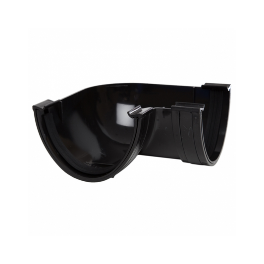 Polypipe Polyflow Deep Capacity Gutter (Black) 117mm 90° - RD503B