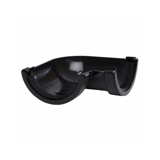Polypipe Rainwater Half-Round Gutter (Black) 90° x 112mm - RR103B