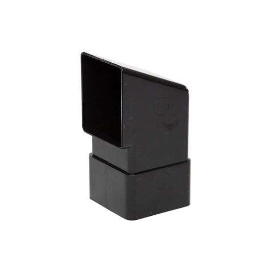 Polypipe Rainwater Square Down Pipe Shoe (Black) 65mm - RS228B
