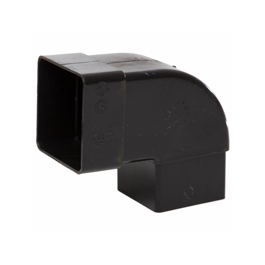 Polypipe Half Round Gutter Stop End Outlet (Black) 112 mm - RR106B