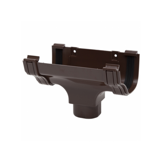 Polypipe Ogee Extra Capacity Gutter Running Outlet (Brown) 130 mm - ROG05BR