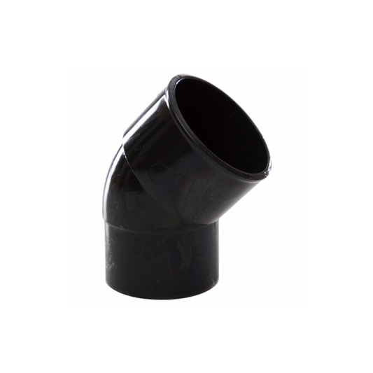 Polypipe Solvent Weld Waste 45 Degree Spigot Bend (Black) 50mm  - WS66B