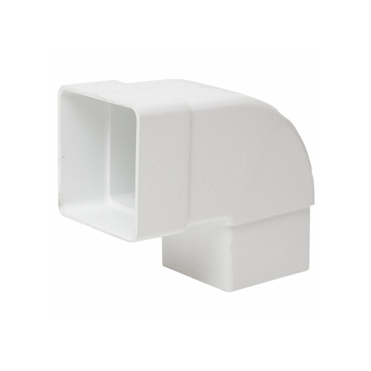 Polypipe Square Downpipe Offset Bend (White) 65 mm 92.5° - RS232W