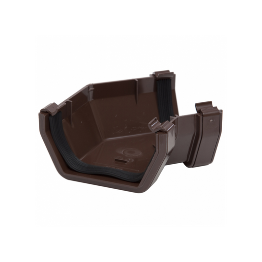 Polypipe Rainwater Square Gutter (Brown) 135° 112mm - RS204BR