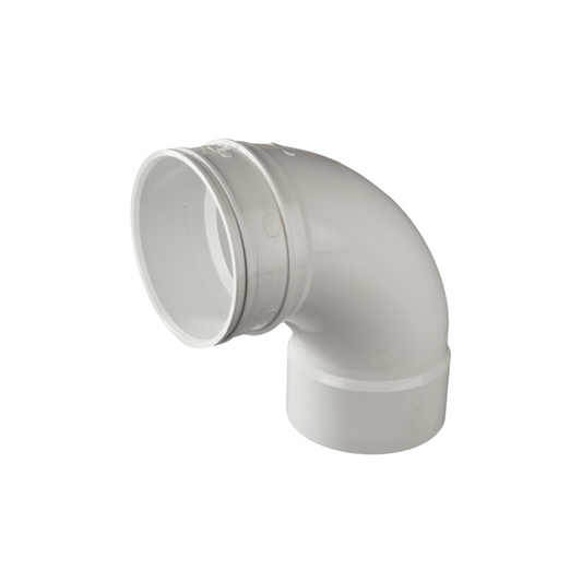 110mm Osma Soil Double Solvent Weld Bend 87.5 Degree - Wavin (White) - 4S461W