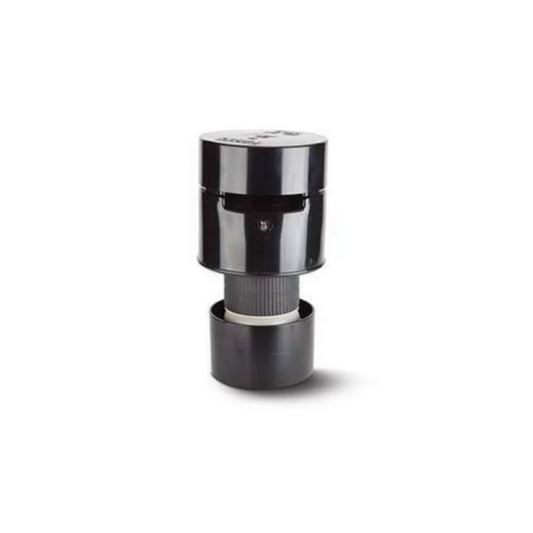 Polypipe PolySoil Air Admittance Valve Solvent Socket (Black) 110mm - SPV110B