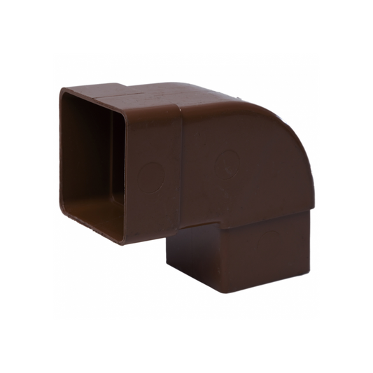 Polypipe Square Downpipe Offset Bend (Brown) 92.5° 65mm - RS232BR