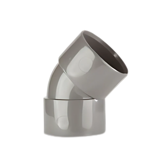 Polypipe Solvent Weld Waste System 45 Degree Obtuse Bend (Grey) 40mm - WS18G