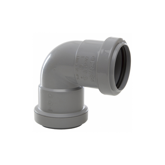 Polypipe Waste Knuckle Bend 90° (Grey ) 40mm - WP16G