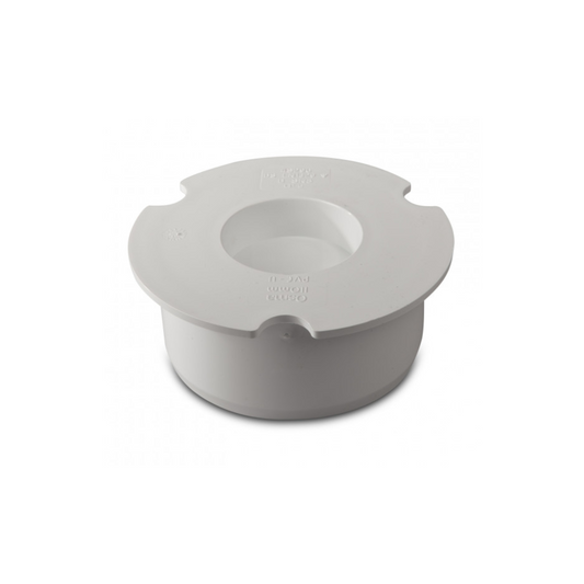 110mm Osma Soil Plain Ended Socket Plug - Wavin (White) - 4S296W