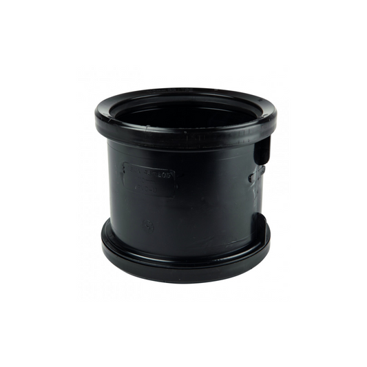 110mm Osma Soil Double Socket - Wavin (Black) - 4S205B