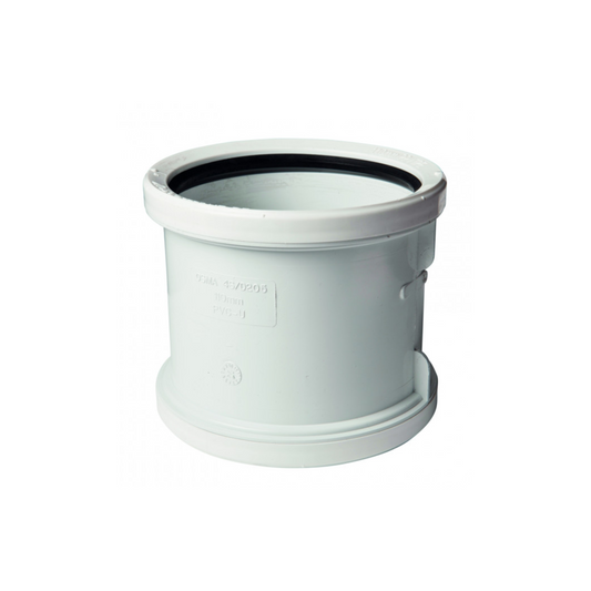110mm Osma Soil Pipe Couplier - Wavin (White) - 4S205W