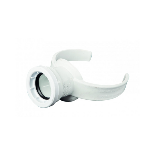110mm x 32mm Osma Soil Clip Boss - Wavin (White) - 4S322W