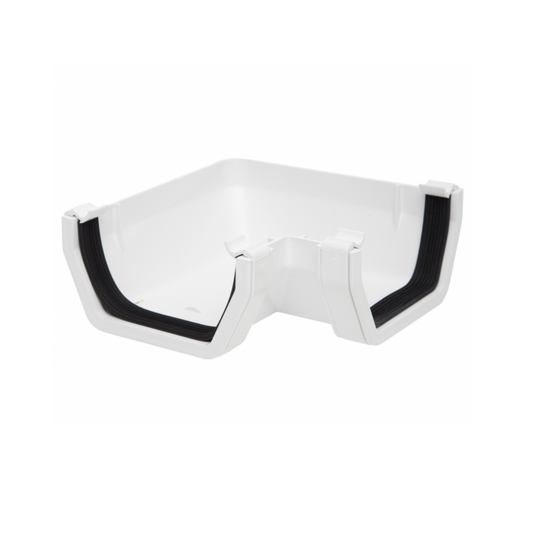 Polypipe Rainwater Square Gutter (White) 90° 112 mm - RS203W