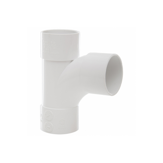 Polypipe Waste 91.50° Swept Tee (White) 40mm - WS21W