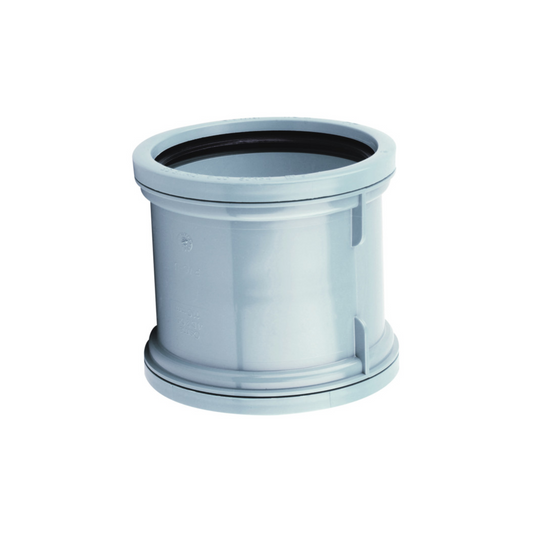 110mm Osma Soil Double Socket - Wavin (Grey) - 4S205G