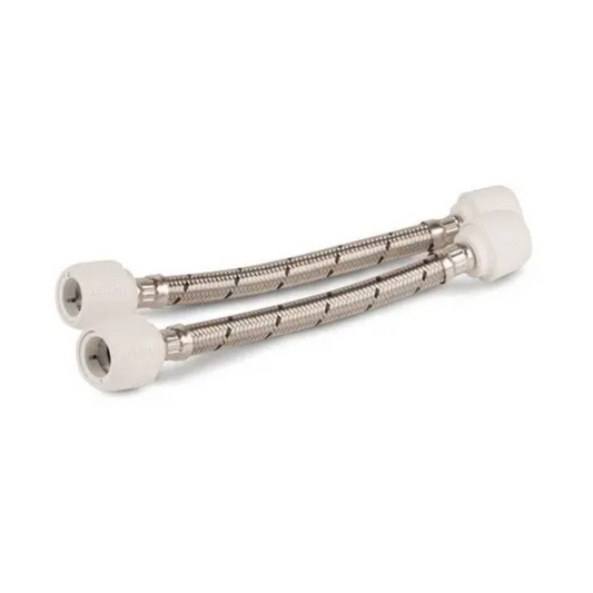 Wavin Hep2O Flexible Tap Connector (Silver) 15mm x 15mm x 500mm - HD225H/15W