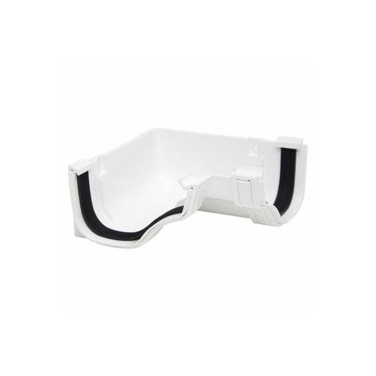 Polypipe Ogee Extra Capacity Gutter 90 Degree Angle (White) 130mm - ROG13W