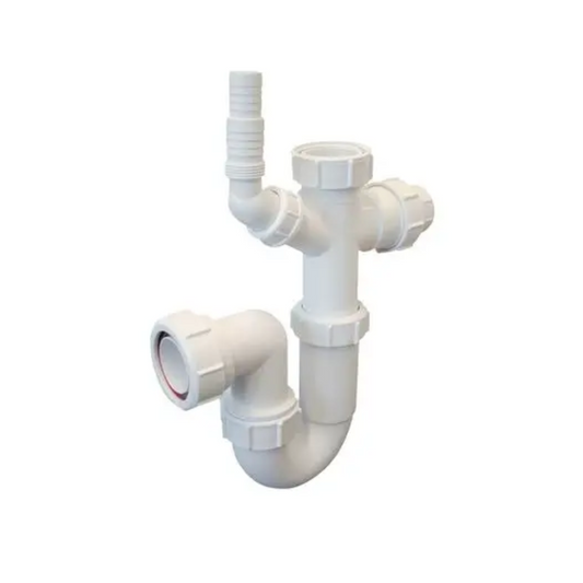 Wavin Osma Tubular Swivel Trap + Nozzle (White) 75mm x 40mm - 5V468W