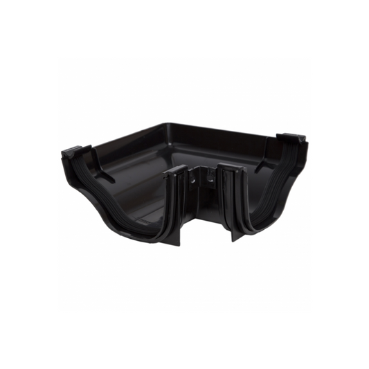 Polypipe Ogee Extra Capacity Gutter 90 Degree Angle External (Black) 130mm - ROG03B