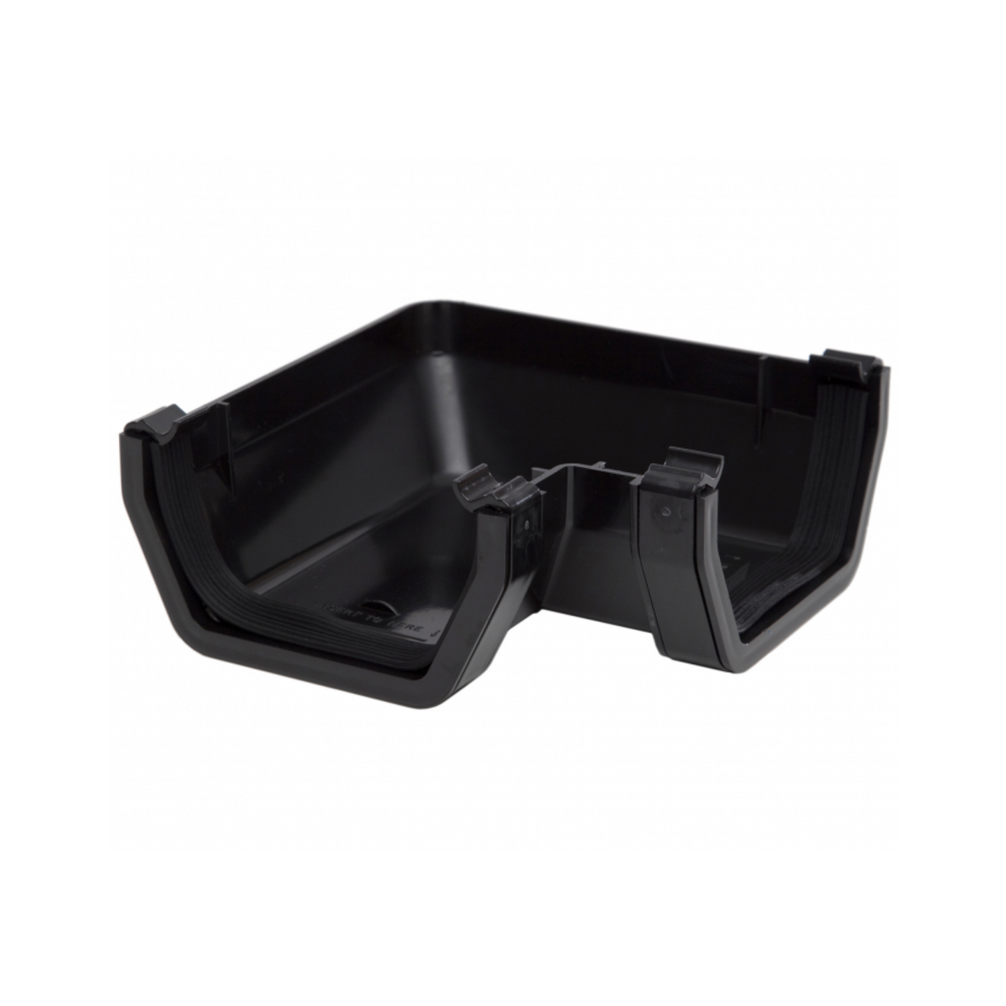 Polypipe Rainwater Square Gutter 90° 112 mm (Black) - RS203B