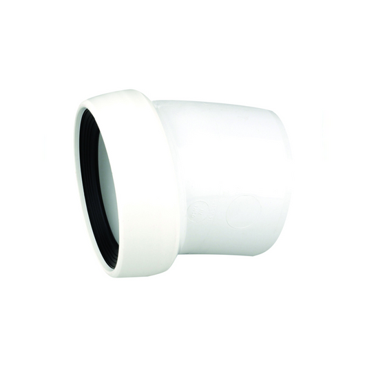 Wavin OsmaSoil Plain Ended WC Connector (White) 110mm x 14° - 4S711W