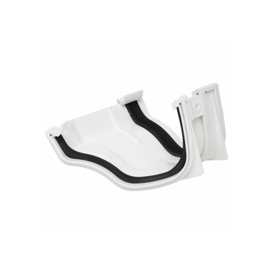 Polypipe Ogee Extra Capacity Gutter 135 Degree Angle External (White) 130mm - ROG04W