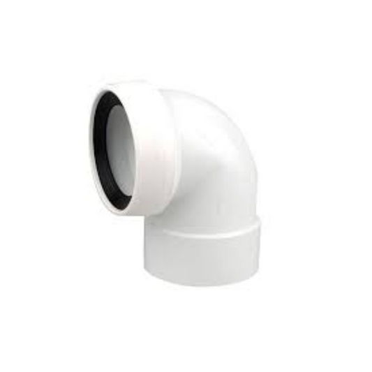 Wavin OsmaSoil Solvent Socket WC Connector (White) 110mm x 90° - 4S772W