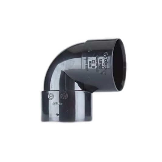 Polypipe Waste Solvent Weld Abs 90 Inch Knuckle Bend (Black) 40mm - WS16B
