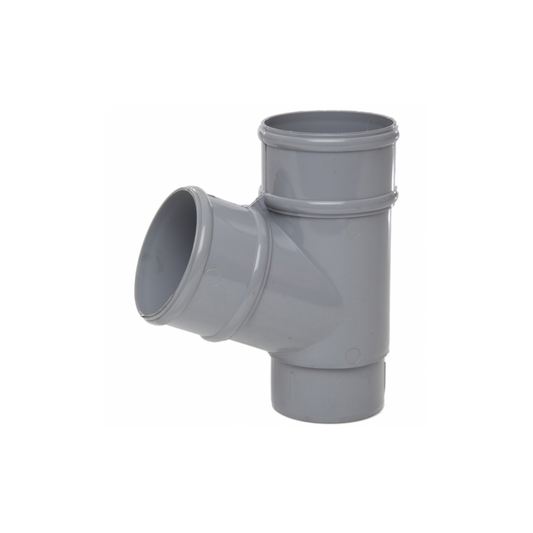 68mm x 112.5° Round Down Pipe Branch - Polypipe (Grey) - RR129G