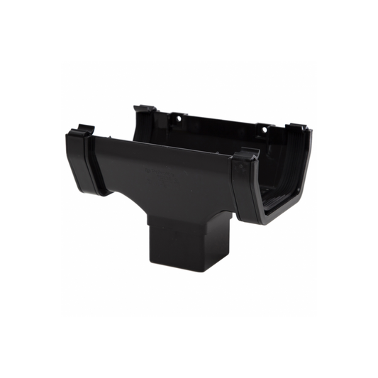 Polypipe Rainwater Square Running Outlet (Black) 112 mm - RS205B