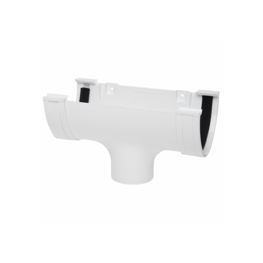 Polypipe Polyflow Gutter Running Outlet (White) 117mm - RD505W