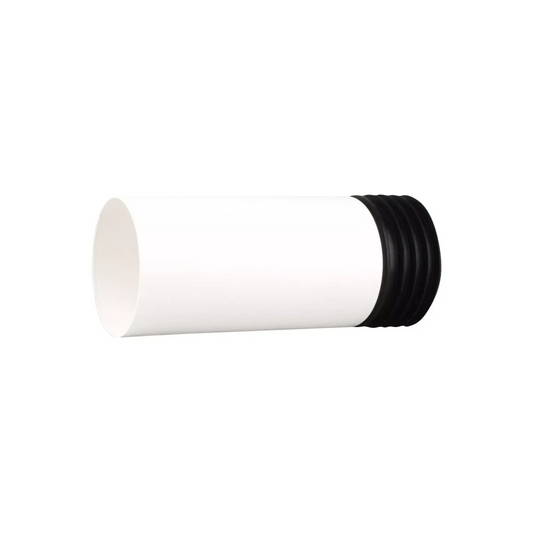 Wavin Osma Easy Fit Straight Extended Pan Connector (White) 4" - WC404W