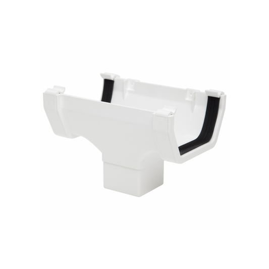 Polypipe Rainwater Square Running Outlet (White) 112 mm - RS205W