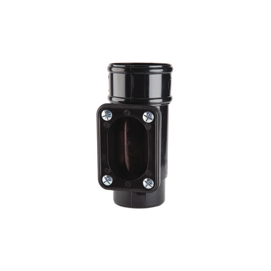 68mm Round Down Pipe Access Pipe - Polypipe (Black) - RR135B