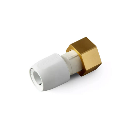 Wavin Hep2O Straight Tap Connector (White) 3/4" x 22MM - HD25B/22W