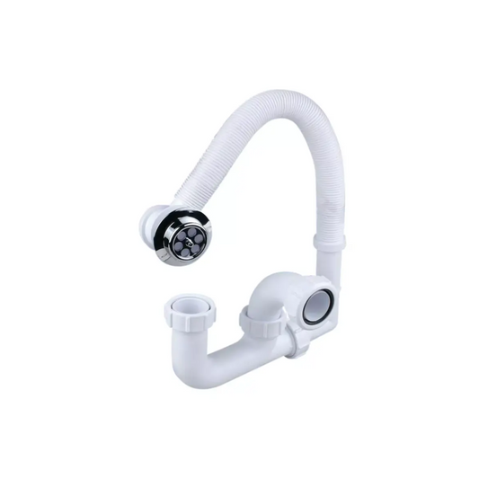 Wavin Osma V-Joint Bath Trap With Overflow (White) 40mm - 5V848W