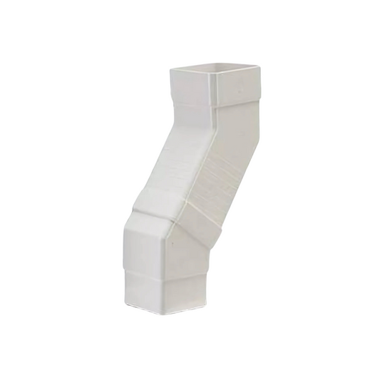 Polypipe Square Down Pipe Adjustable Offset Bend (White) 65mm - RS237W