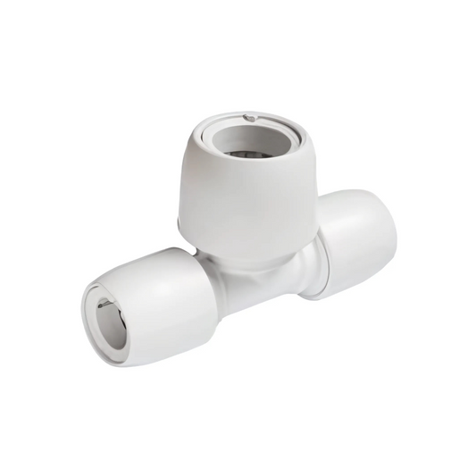 Wavin Hep2O Double End Reduced Tee (White) 15x15x22mm - HD18/22W