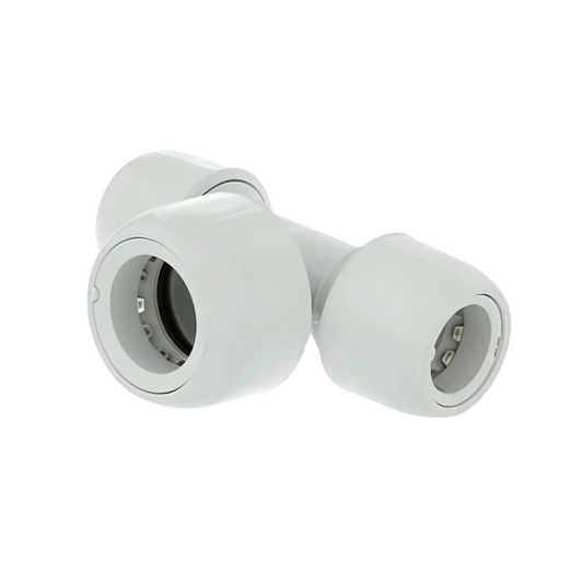 Wavin Hep2O Double End Reduced Tee (White) 10x10x15mm - HD18/15W