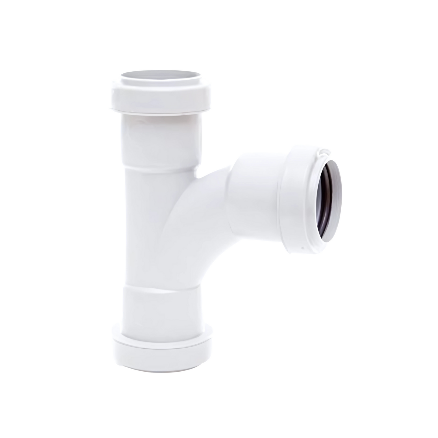 Polypipe White Push-Fit Swept Tee (White) 32mm x 91.5° - WP21W