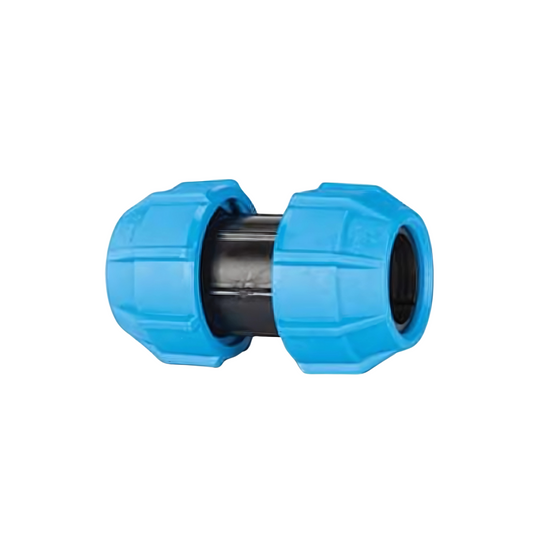 Polypipe PolyFast MDPE Straight Coupler (Blue) 63 mm – 40063