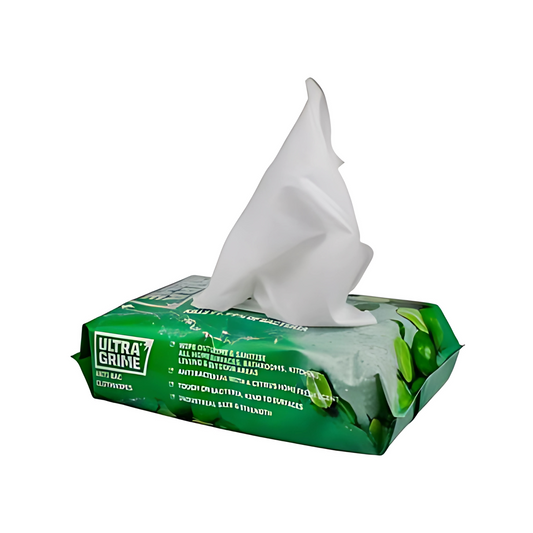 UltraGrime Life Anti-Bac Wipes (White) Pack of 80 - 5640