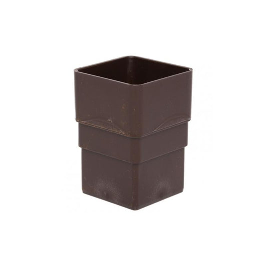 Polypipe Square Downpipe Connector (Brown) 65mm - RS225BR