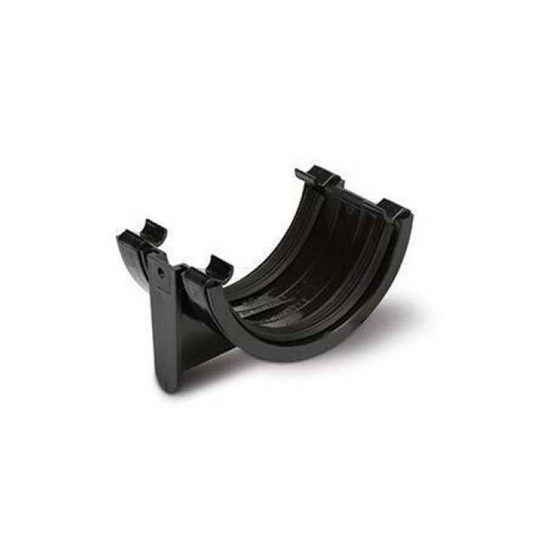 Polypipe Half-Round Union Bracket (Black) 112mm - RR102B