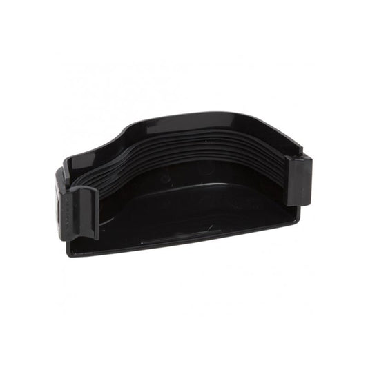 Polypipe External Right-Hand Stop End (Black) 130mm - ROG17B