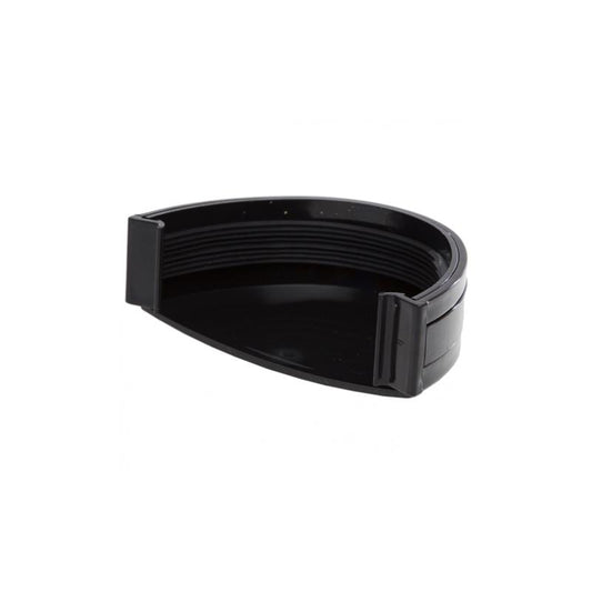 Polypipe Deep Flow External Stop End (Black) 117mm - RD507B