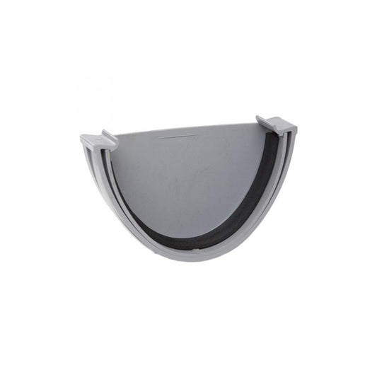 Polypipe Deep Flow External Stop End (Grey) 117mm - RD507G