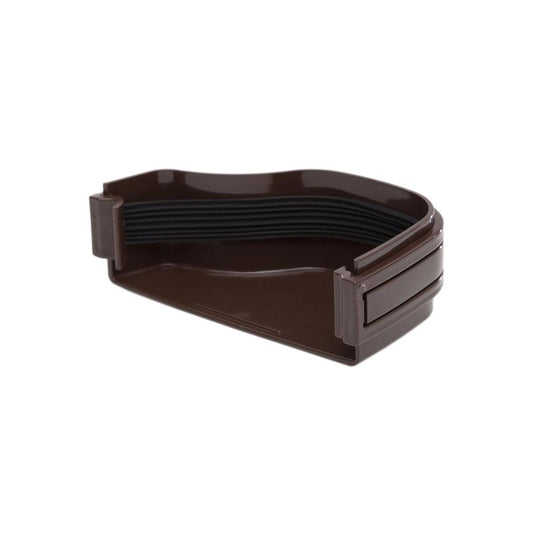 Polypipe External Right-Hand Stop End (Brown) 130mm - ROG17BR